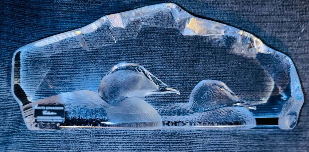 MATS JONASSON GLASS DUCKS